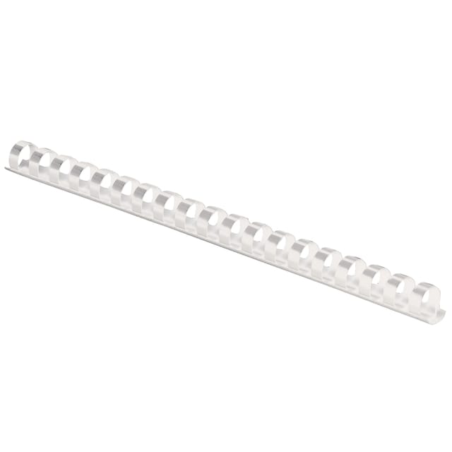 Fellowes plastic inbindruggen, formaat 12 mm, 100 stuks, voor inbindmachines plastic inbindrug wit