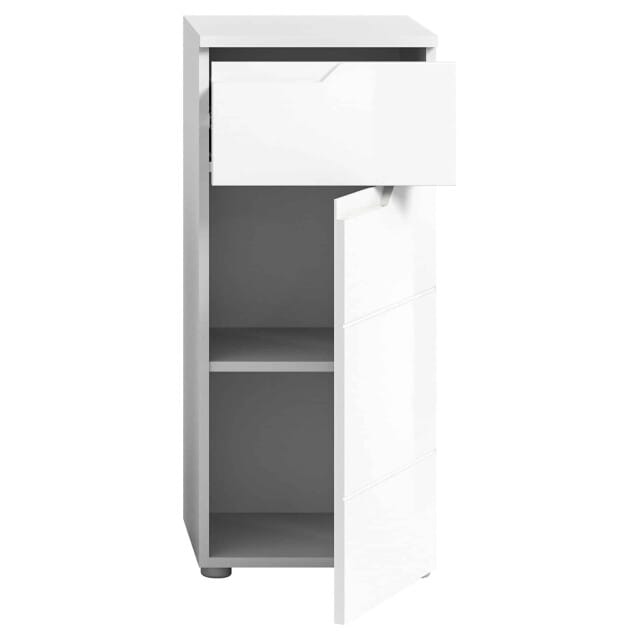 Solero staande kast wit hoogglans MDF TZ - 34x38x87cm