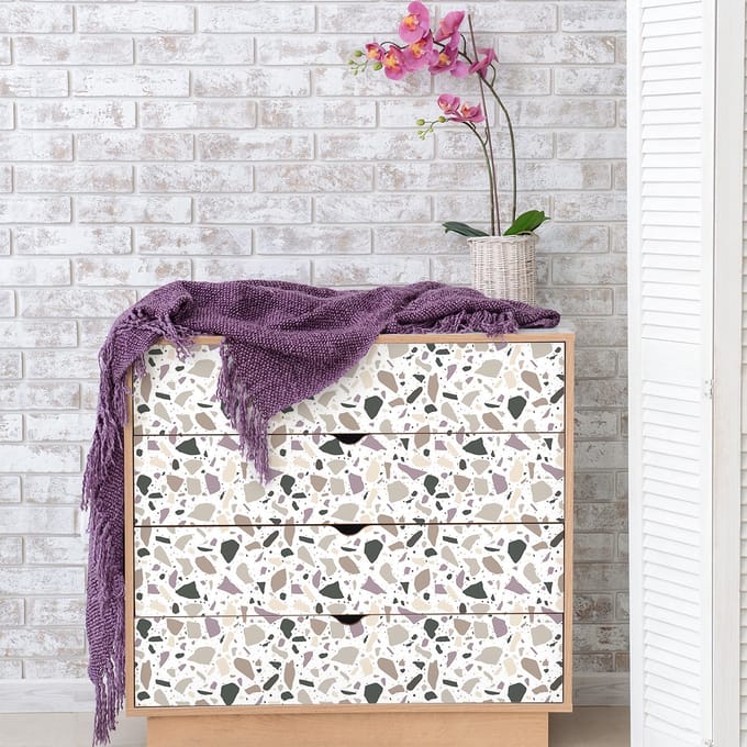 Terrazzo meubelsticker, Parma-patroon, 60 x 90 cm