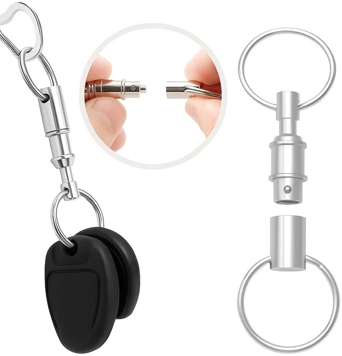 2-Delige Deelbare Sleutelhanger I Sleutelhanger I Sleutelhouder I RVS I Zilver
