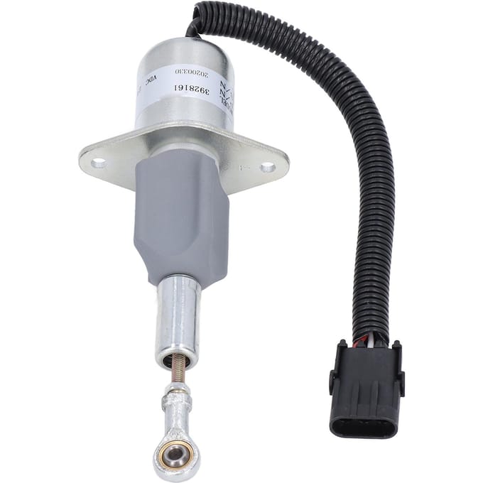 24V brandstofafsluitsolenoïde vlamuitschakelsolenoïdeklep 3928161 Vervanging voor Cummins 6CT 8.3L