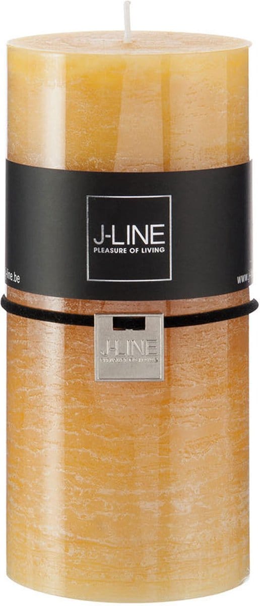 J-Line cilinderkaars - oker - large - 52U - 6 stuks