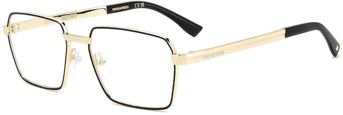 Dsquared2 D2 0193 Matte black gold 54/17/145 MAN Brilmonturen