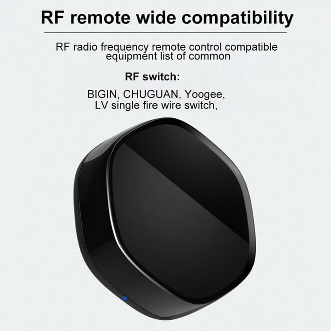 YRC12 IR RF Afstandsbediening Smart Home WiFi Afstandsbediening Infrarood Radiofrequentie Slim Leven zwart