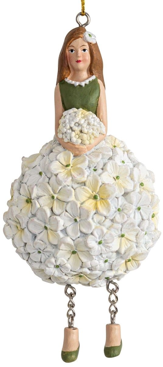 Hortensiameisje wit 6x6x11cm