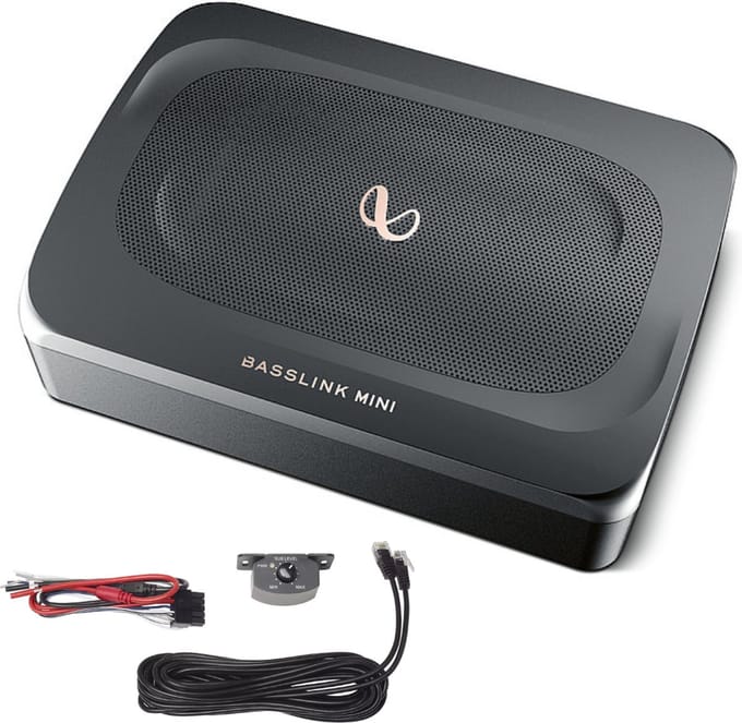 Infinity Basslink Mini Compacte Actieve Underseat Subwoofer 200W met Bassremote