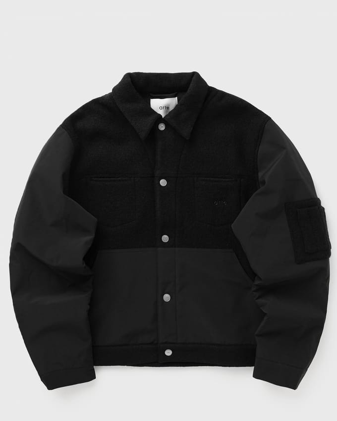 Nylon/wool combo jacket