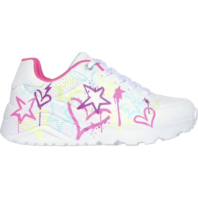 Skechers Uno Lite - My Drip Meisjes Sneakers - Wit/Multicolour