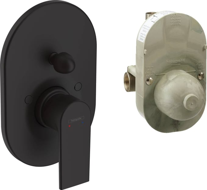 Hansgrohe Vernis Shape Inbouw Badmengkraan Mat Zwart