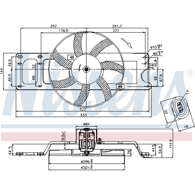 Koelventilatorwiel, motorkoeling NISSENS 85712
