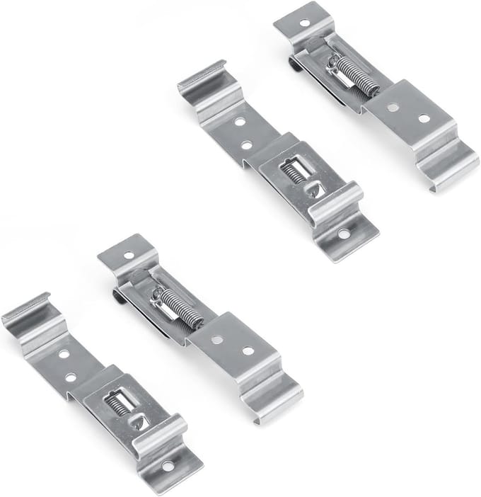 Okado Kentekenplaathouder Clips – 4 Stuks – RVS – Verstelbaar