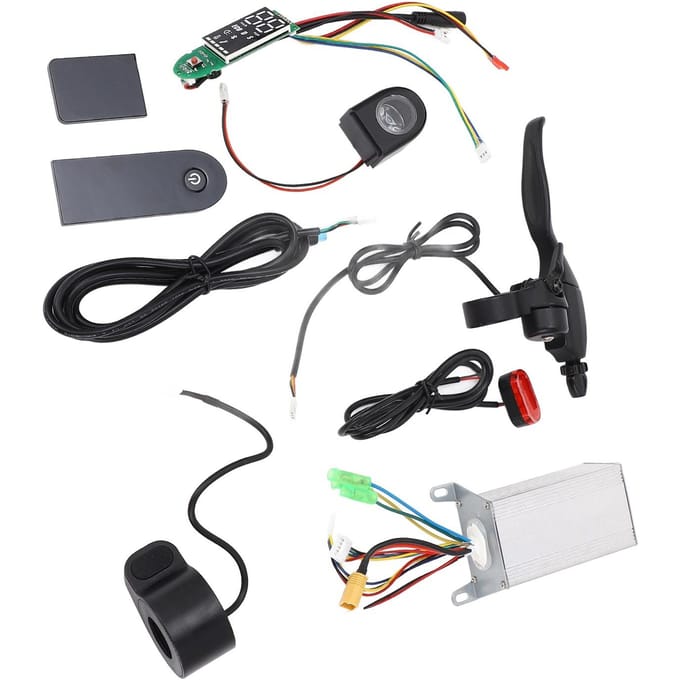 Scooter Controller Kit 36V350W Controller Duim Gashendel Versneller Dashboard Paneel Remhendel Elektrische Scooter Onderdelen black