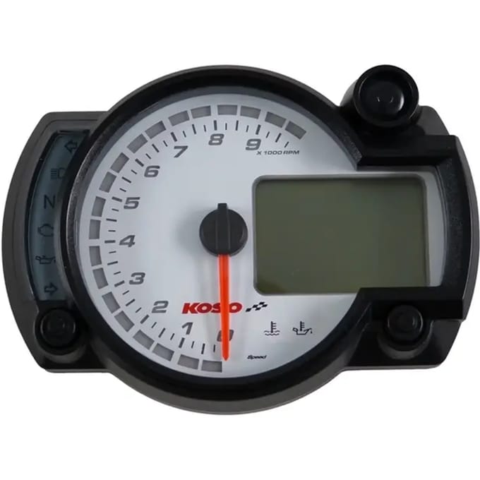 Motorfiets teller met thermometer en temperatuur alarm Koso RX2NR+