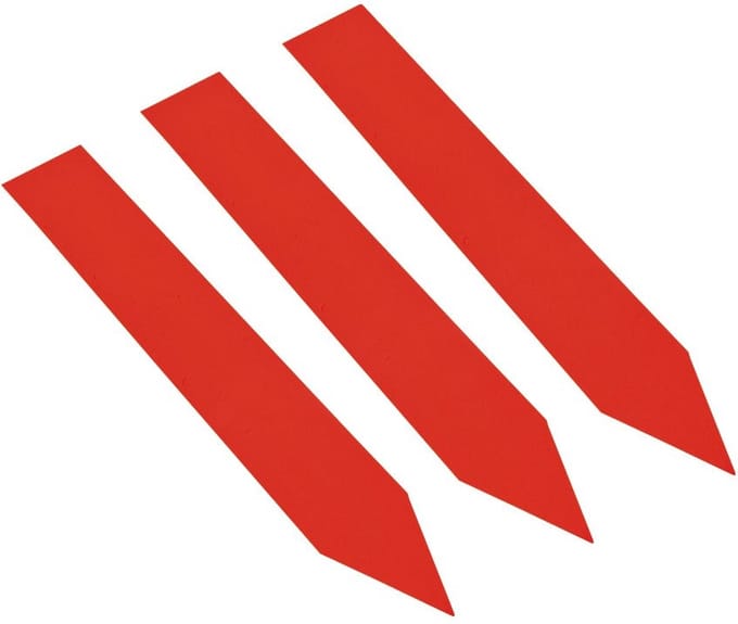 CombiCraft PVC Steeketiketten 100 x 16 mm Rood - 100 stuks