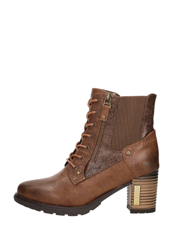 Mustang Veterschoenen Hak Veterschoenen Hak - cognac - Maat 40