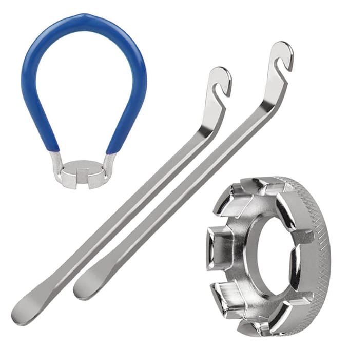 4 Pack Bike Spoke Tool Fiets Spaaksleutel Pocket Tool 6 in 1 Fiets Velg Truing Tool Juiste Tool blauw
