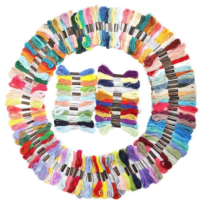 150 stuks borduurgaren veelkleurig kruissteek katoen naaigaren strengen knutselaccessoires blue