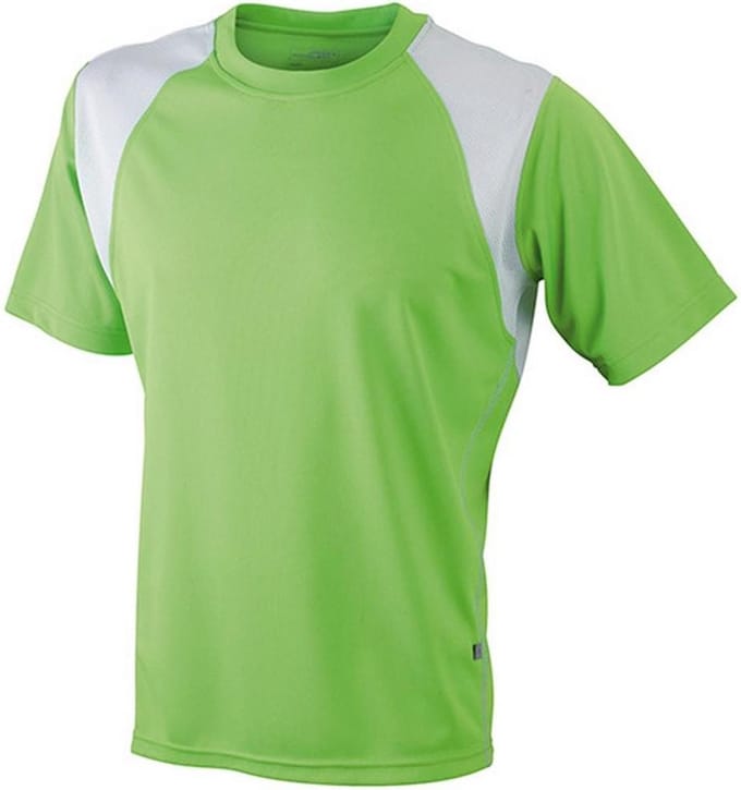 James and Nicholson Kinderen/Kinderen Junior Running Top (Kalk groen/wit)