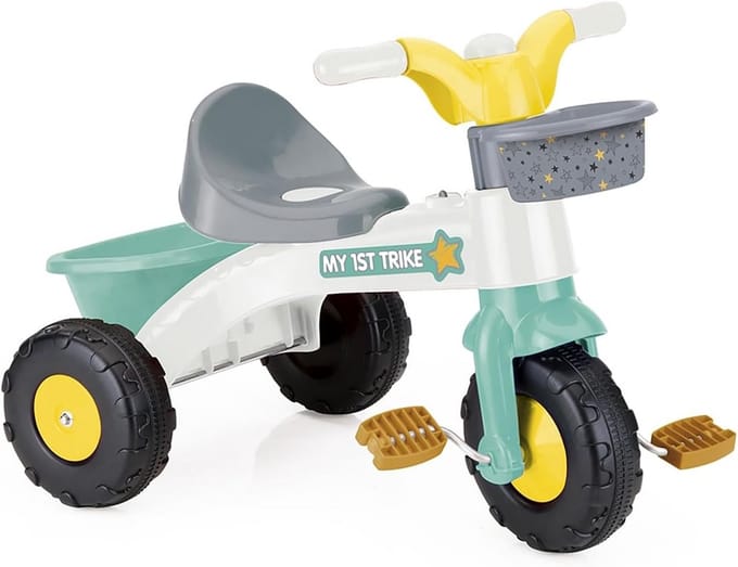 Driewieler in Pastel Kleuren - Wit, Groen & Grijs