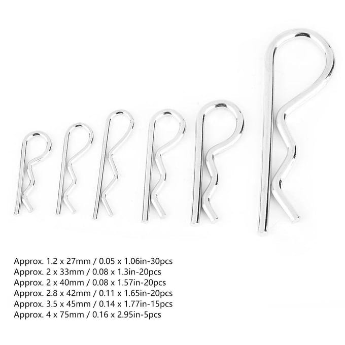 110 STUKS R Type Roestvrij Staal Gegalvaniseerd Golf Borgpen Handgereedschap Accessoire