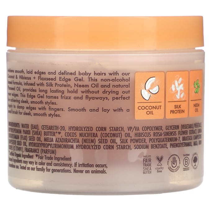 SheaMoisture, Randgel, Kokosnoot & Hibiscus + Lijnzaad, 3,5 oz (99 gram) beige