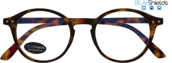 BlueShields YFD214 +1.00 Ilja Beeldschermbril - Leesbril - Blauw licht filter lens - Tortoise