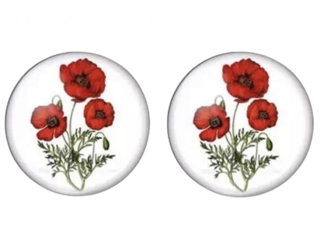 Clip oorbellen-Papaver-Rhoeas-2 cm