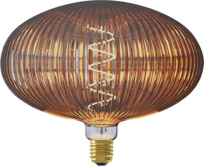 Calex Pulse Lille LED Lamp - E27 - Filament Lichtbron - Warm Wit Licht - Rookglas
