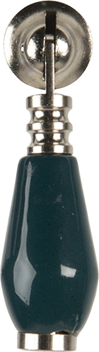 Clayre & Eef Deurknop 2x6 cm Groen Keramiek
