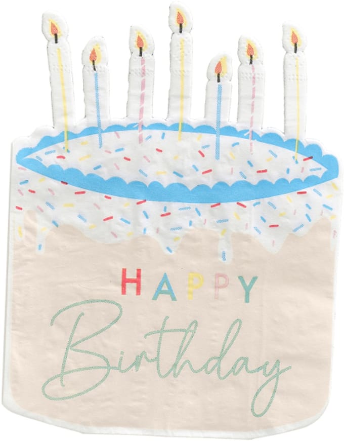 Ginger Ray - Servetten - 16 Birthday Cake