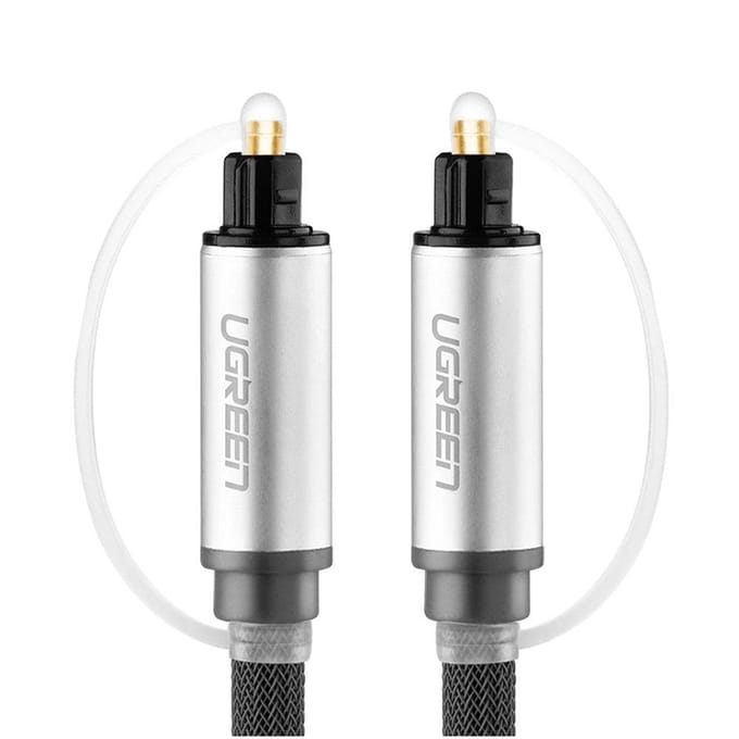Ugreen AV108 Serie - Optyk Audio Kabel - 2m - Grijs - Nylon Omhulsel