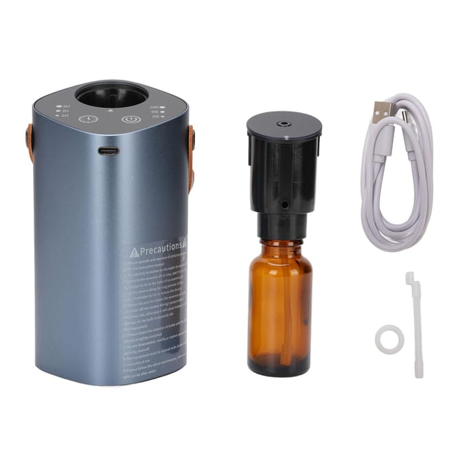 Diffuseur d'Huiles Essentielles Sans Eau Diffuseur d'Aromathérapie Silencieux avec Poignée Batterie 2000 mAh Minuteur