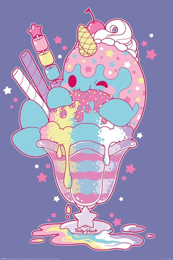 Tasty Peach Nomwhal - Maxi Poster 61 x 91,5cm