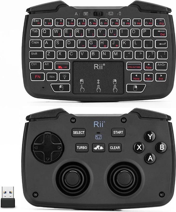 Mini Wireless Game Controller Mouse Keyboard Combo RT707, 2.4GHz