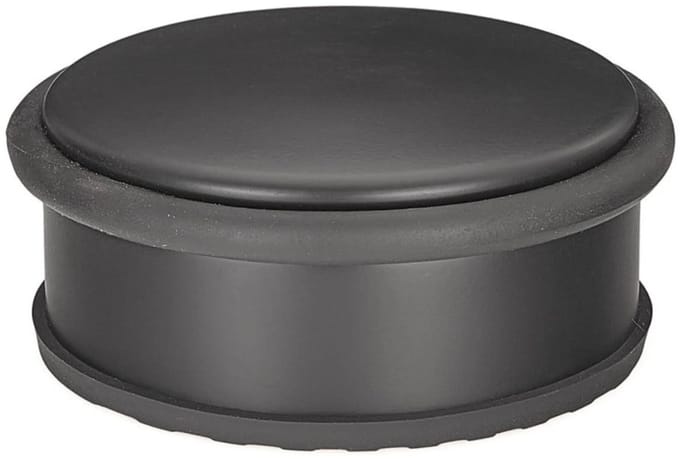 GEKO Deurstopper - vrijstaand - zwart mat - roestvrij staal - 103 mm diameter