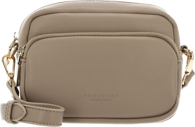 SEIDENFELT MANUFAKTUR Schoudertas Kaavi Puffy Crossbag Smooth Taupe / Gold