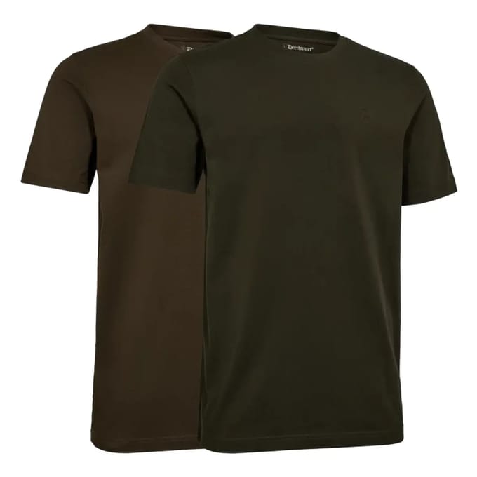 Deerhunter 2-Pack T-Shirt Bruin En Groen - 4XL