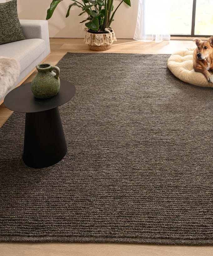 Wollen vloerkleed - Narvik Taupe 140x200