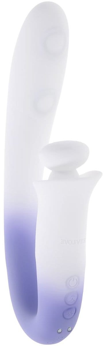 Evolved - Spring Loaded Multi Rabbit Vibrator - Paars
