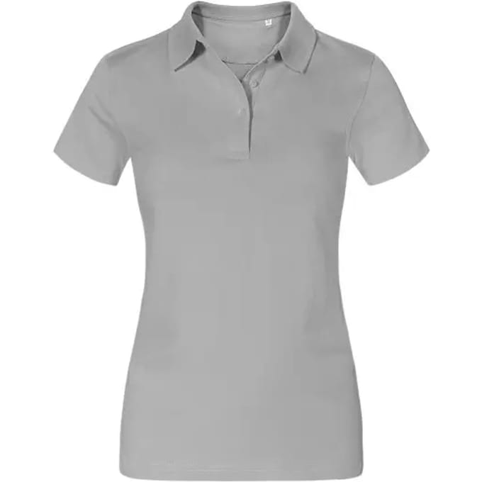 Damespolo 'Jersey' met korte mouwen Light Grey - M