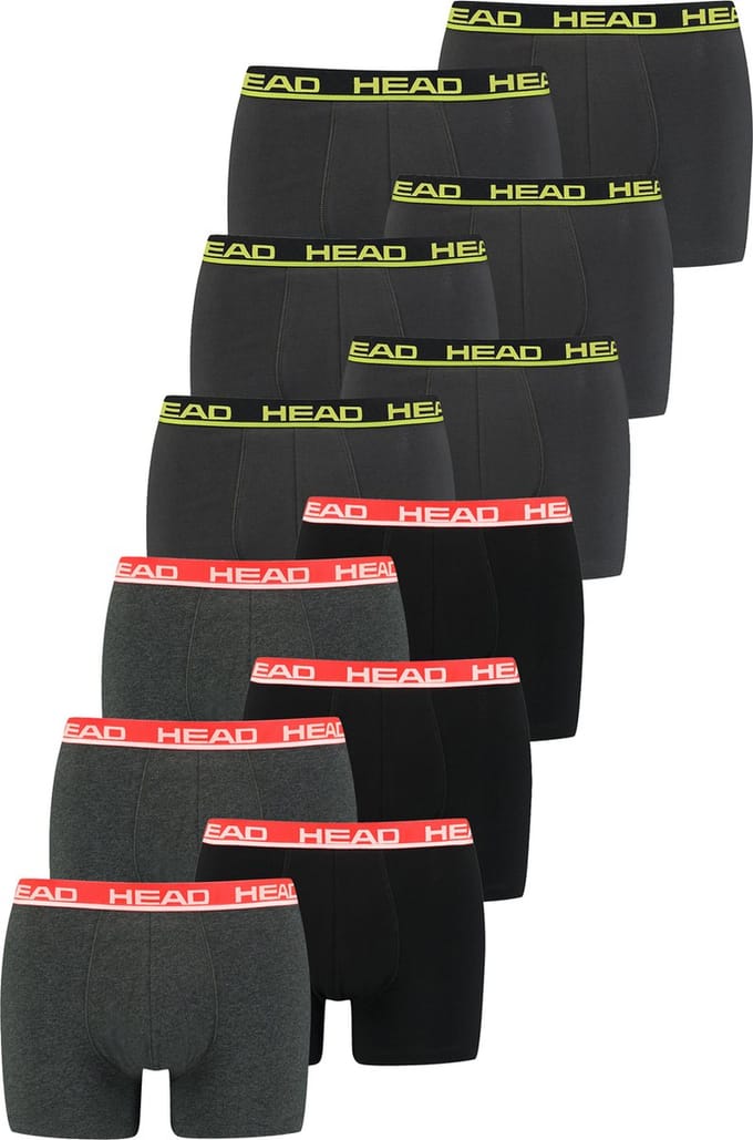 BOXERS Set van 12 stuks Head Basic Boxerbroek voor heren, shorts, ondergoed, ondergoed