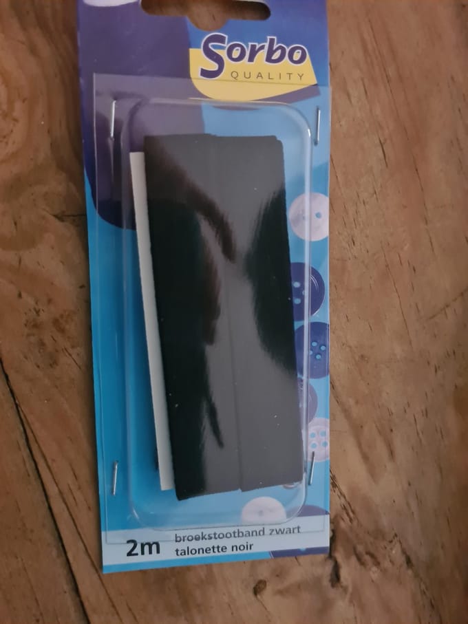 Sorbo 2m Broekstootband zwart
