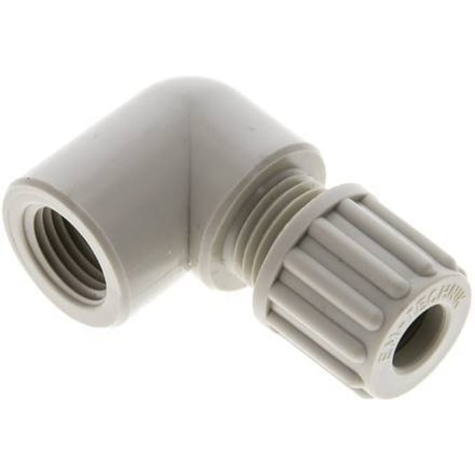 8x6mm & G1/4'' PP L-Vorm Knelfitting Binnendraad 10bar