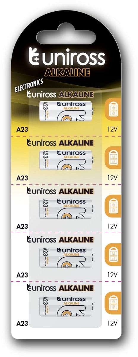 Uniross Alkaline Micro 23A 12V 5 pack
