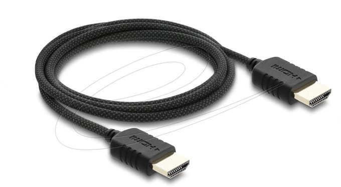 Delock Coaxial High Speed HDMI cable 8K 60 Hz 48 Gbps with braided coating 2 m