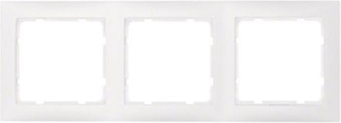 Berker Frame 3gang s1 polar white matt