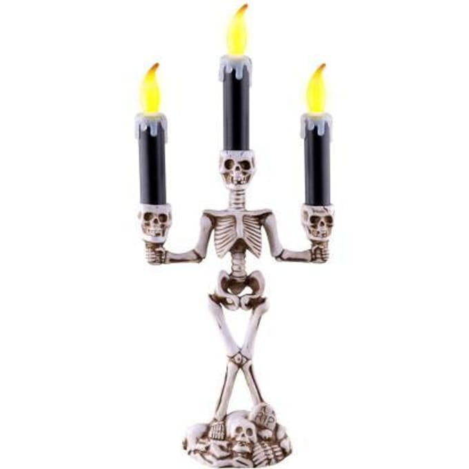 Halloween Skelet Kandelaar - LED Lichten - Decoratie