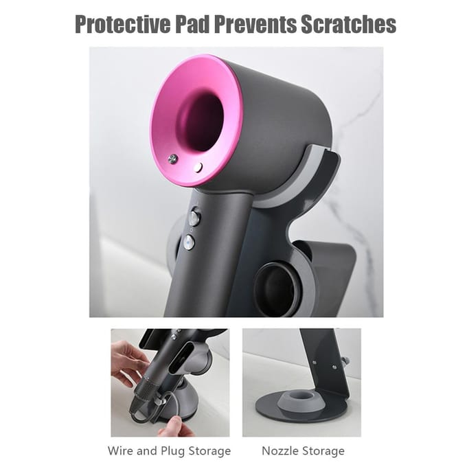 Föhnstandaard Vervanging voor Dyson Supersonic Föhnbeugel Stekkerhouder voor badkamer grijs