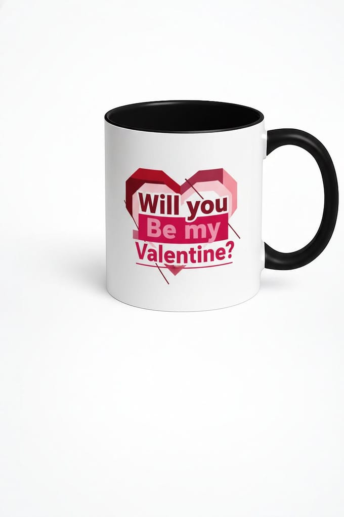 Valentijn Mok 'Will you Be my Valentine?' - Romantisch Cadeau met Hart Design