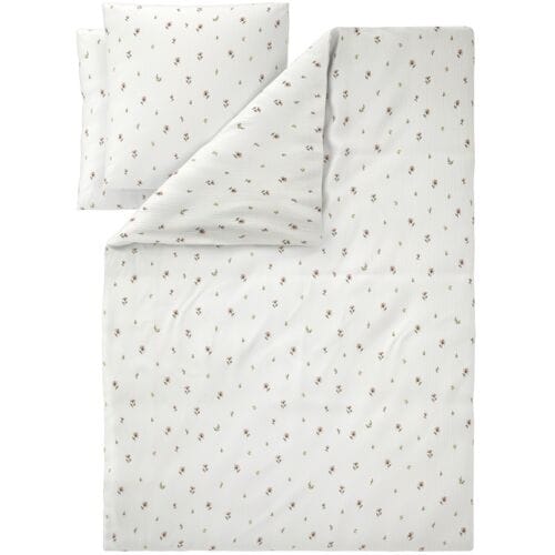 LIVARNO Mousseline dekbedovertrek 240 x 220 cm (Bloemen/wit)